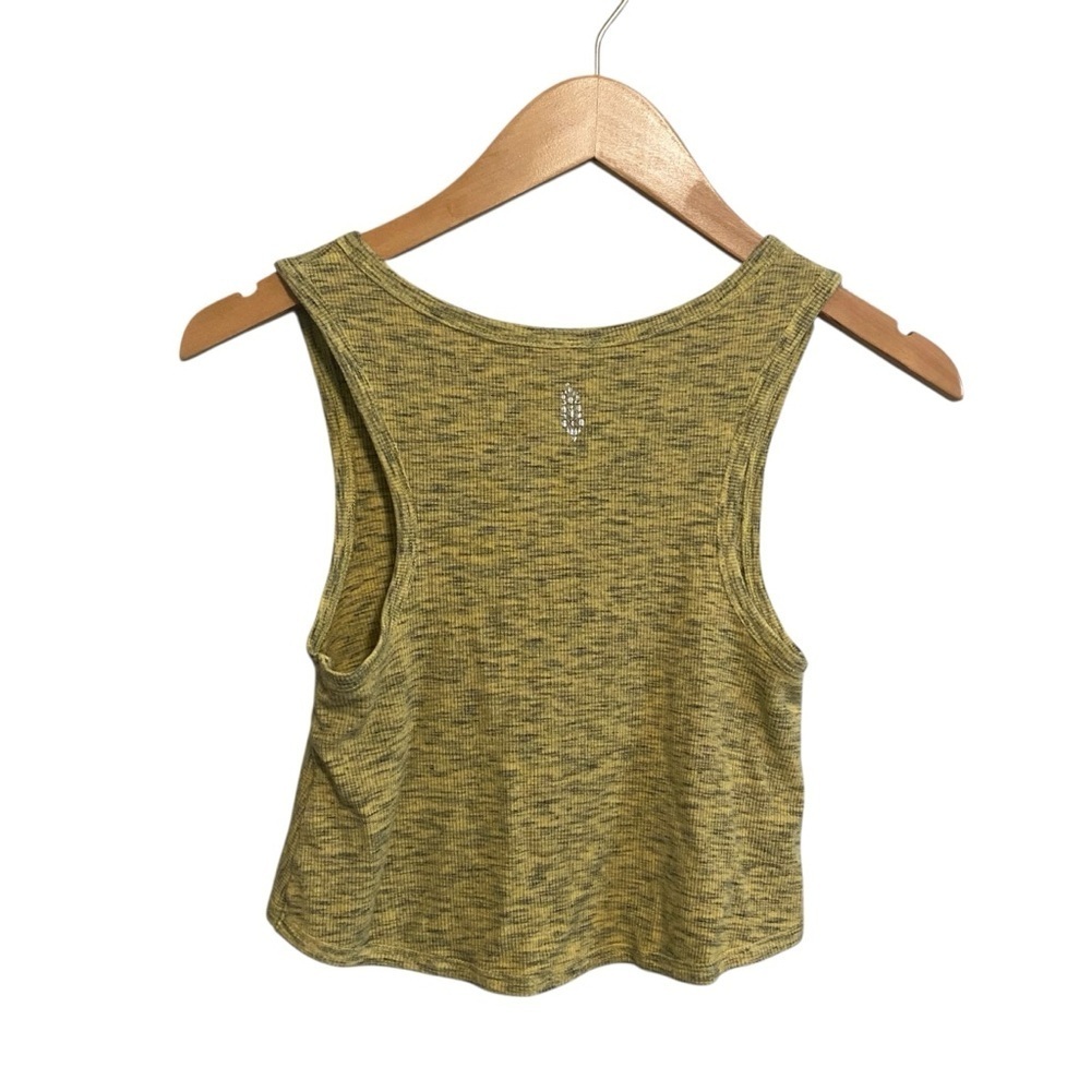 Free People Movement Yellow Space Dye New Moon Knotted Tank Size Small - Picture 7 of 7